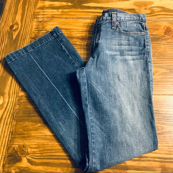 Karen Kane Jeans Flared Faded Y2K Size 8 X 33” L Stretch Great Condition! #1834 - Picture 3 of 8